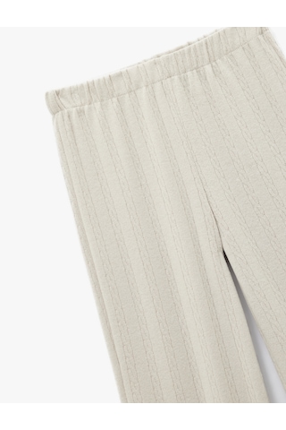 Koton Rahat Kalıp Standart Bel Dokulu Bol Paça Pijama Altı Gri 6wlk40017mk Gri