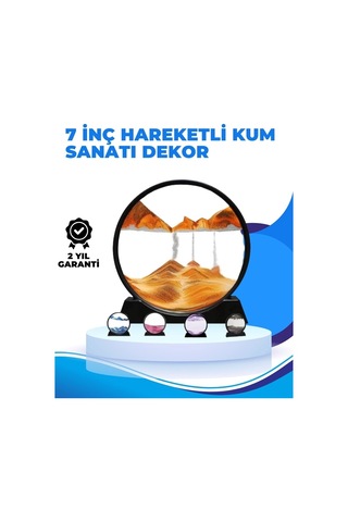 Döndürülebilir Dinamik Kum Tablosu, Yüksek Kaliteli Cam Ve Doğal Kum İle Sanatsal M