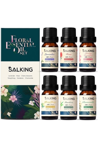 Salking Uçucu Yağ Seti, Ve Saf 6 Lı Koku Yağları, Aroma Terapi Ve Difüzör İçin
