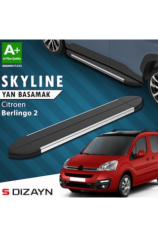 S-dizayn Citroen Berlingo 2 Skyline Krom Yan Basamak 193 Cm 2008-2018 A+ Kalite