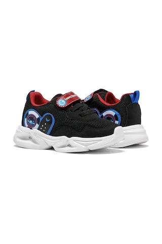 Tonny Black Çocuk Unisex Siyah Kırmızı Tonny Black Işıklı Cırtlı Ayakkabı Kırmızı - Siyah