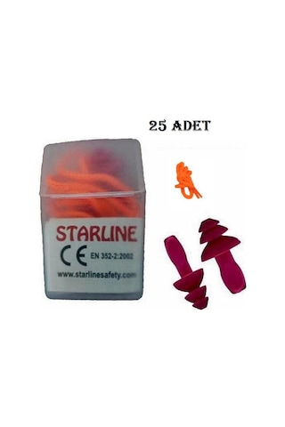 2411-T- Tekstil Tipi Antialerjik Yıkanabilir Kulak Tıkacı 25 Çift