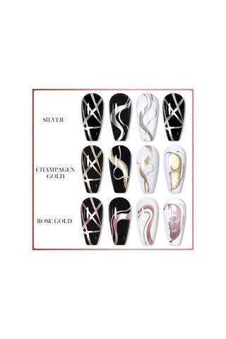 Lily Cute Metalik Nail Art Çizim Ojesi Champagen Gold 56567