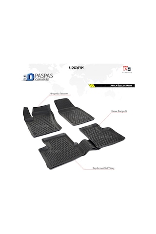 S Dizayn Fiat Egea Sedan 3D X Havuzlu Paspas 2015 ve Üzeri