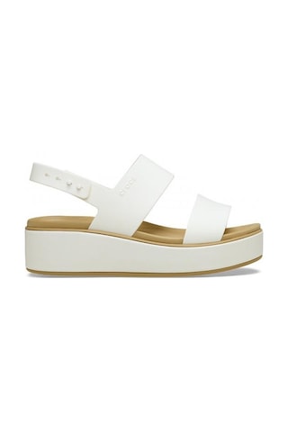 Crocs 211802-00o Brooklyn Matte Wrap Low Wedge Kadın Sandalet Beyaz