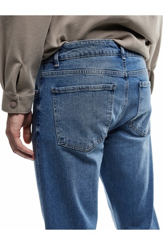 Koton Normal Bel Straight Fit Jean Pantolon - Mark Jean Orta İndigo 6wam40056nd İndigo