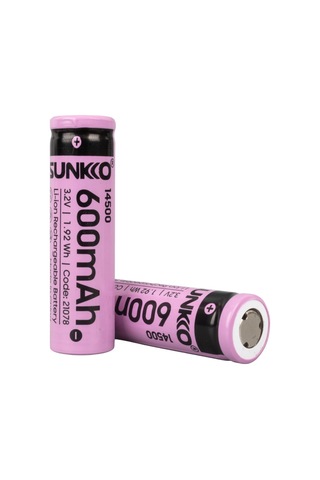 Sunkko 21078 3.2 Volt 600 Mah Ifr 14250 Şarj Edilebilir Pil - 2 Li Paket Halinde