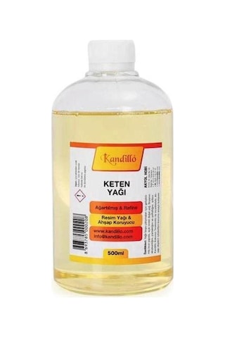 500 Ml Ağartılmış Keten Yağı Rafine Resim Yağı Linseed Oil Bleached Yağlı Boya Yardımcısı Diğer