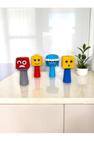 Sprunki 4 Adet Kaliteli Yeni Figür 7 Cm Lego Guys, Jellyfish Aurelia , Mr.panic 4   Pcs