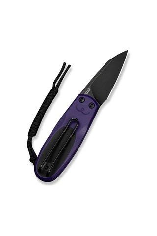 Civivi Purr Purple & Black G10 Handle Black Stonewashed Nitro-v Blade Kamp Çakı Mor