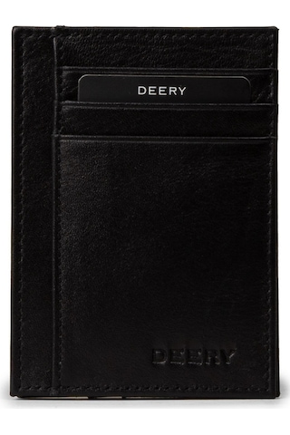 Deery Erkek Hakiki Deri Siyah Sihirbaz Dikey Cüzdan - 03101msyhz01 Siyah