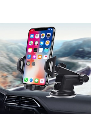 Ally Karbon Fiber Torpido Üstü Teleskopik Araç Telefon Tutucu (120123836)