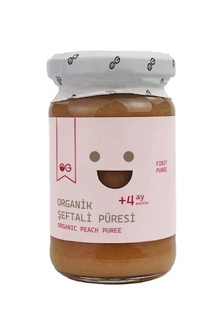 4'lü Organik Şeftali Püresi 100 G +4 Ay