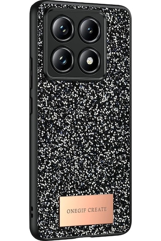 Mey İthalat Mi 14t Pro Bright Simli Kapak - Siyah Diğer