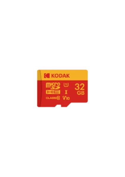 Kodak 32gb Micro Sd Uhs-ı C10 U1 V10 Kart + Adaptör Kırmızı