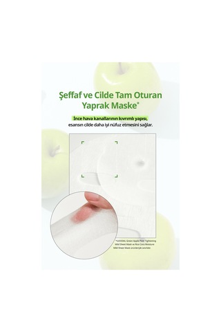 Yeşil Elma İçerikli Yaprak Maske Goodal Green Apple Pore Tightening Mild Sheet Mask