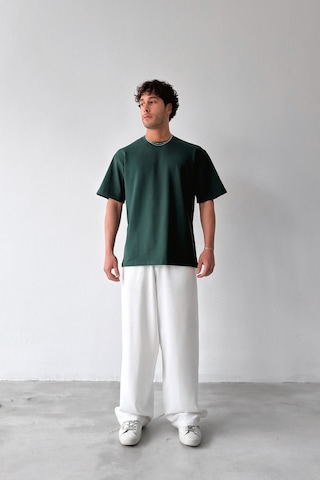 Flaw Atelıer Basic Oversize Fit Yeşil Tişört-29504
