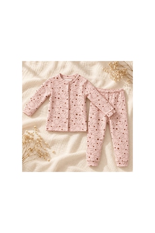 Cerenbebe Kız Çocuk Pijama Takımı Tavşan Desenli Pembe
