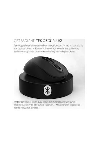 Inca Iwm-288t Bluetooth + Wıreless Ergonomıc Desıgn Sılent Mouse Lazer