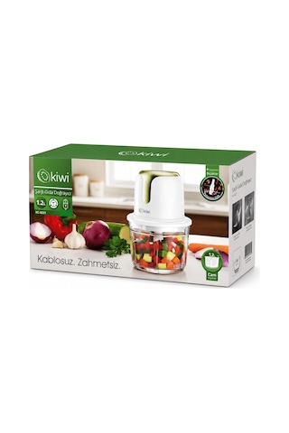 Usb To Type-c Şarjlı Mini 3 Bıçaklı Gold Blender Rondo Gıda Doğrayıcı 1.2lt Mika Kristal Hazne Kc-8221 Bx40