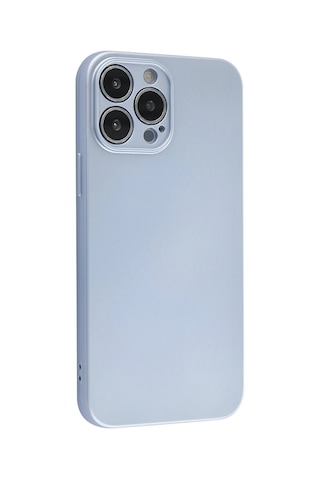 Newface Apple iPhone Uyumlu 13 Pro Max Kılıf Nano İçi Kadife Silikon - Glblseme - 28 Sky Blue