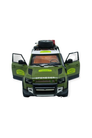 Model Araçlar - Metal Sesli Off-road Araba 22 Cm - Yeşil Yeşil
