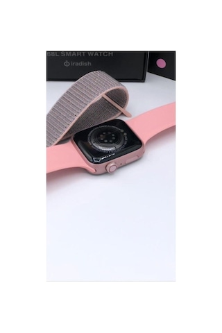G68l Smart Watch 6s Akıllı Saat Yan Tuşlar Aktif Uygulama Çift Kordon Pembe