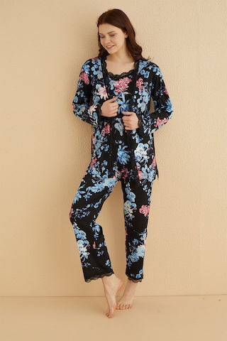 Arcan 3'lü Pijama Takımı Lacivert