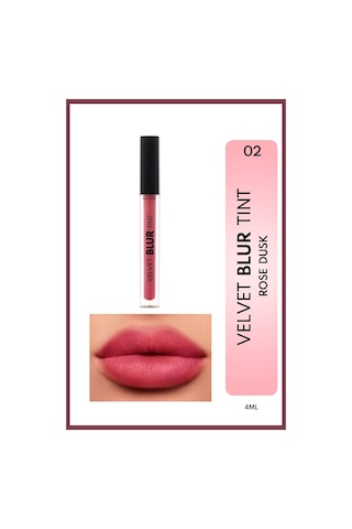 Note Cosmetics Velvet Blur Tint Kadife Bitişli Nemlendirici Mat Ruj - 02 Rose Dusk - Pembe