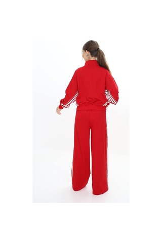 Kız Çocuk %100 Pamuk Oversize Alt&üst Uzun Kol Eşofman Takımı-183-eşt-0023 Kırmızı