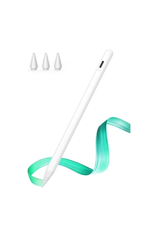 Apple Uyumlu iPad 10 2 8 9 Nesil Stylus Çizim Avuçiçi Redli Dokunmatik Kalem 3 Adet Yedek Uç
