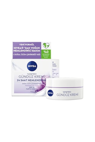 Nıvea Yatıştırıcı Gündüz Yüz Bakım Kremi 50 Ml, Nemlendirici, Spf15 Güneş Koruması, Hassas Ciltler