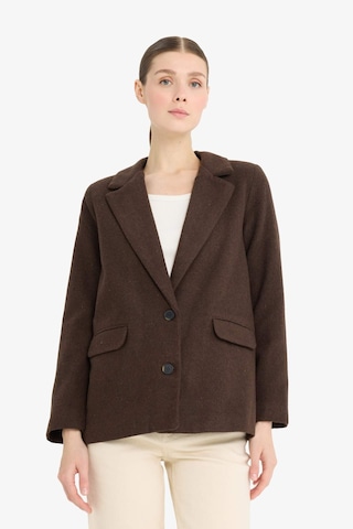 Defacto Regular Fit Flanel Blazer Ceket Y6483az24wnbn192 Kahve