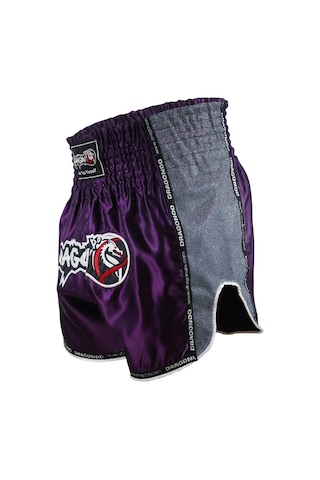 Dragondo Mt3076 Shiny Muay Thai Mor Kick Boks Şortu Mor