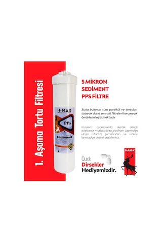 Kapalı Kasa Su Arıtma Cihazı Filtresi Inline 3Lü Filtre Seti 498555025