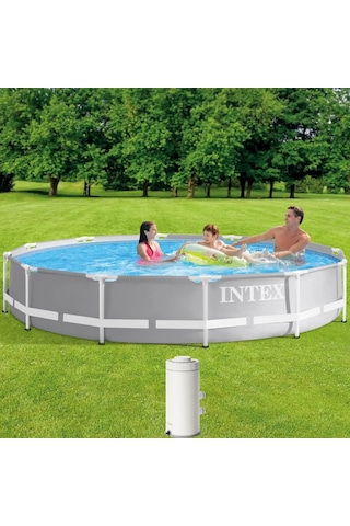 İntex 26712 366x76cm Premium Prefabrik Havuz Seti 220v Filtreli