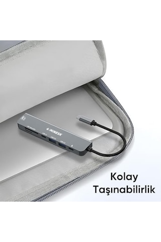 Apple Uyumlu MacBook İle Uyumlu Usb-c Hub Çoklayıcı Hdmı/sd Card/micro Sd/usb 2.0/usb 3.0/usb-c/pd 100watt / Bağl