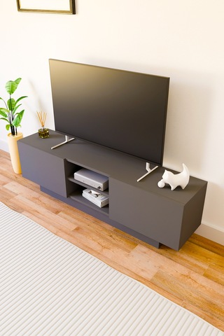 Dora Tv Sehpası, Tv Standı, Televizyon Ünitesi Antrasit