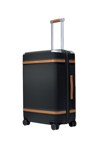Paravel Aviator Grand Luggage Kumtaşı Siyahı, Büyük Bavul, Geri Dönüştürülmüş Malzeme Siyah