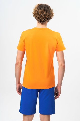 Benetton Bnt-m20474-23y Erkek T-shirt BNT-M20474-R1840 Turuncu