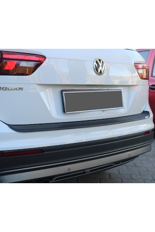 Tiguan Arka Tampon Eşiği Tampon Üstü Plastik Koruma Mat Siyah 2016 Ve Üzeri