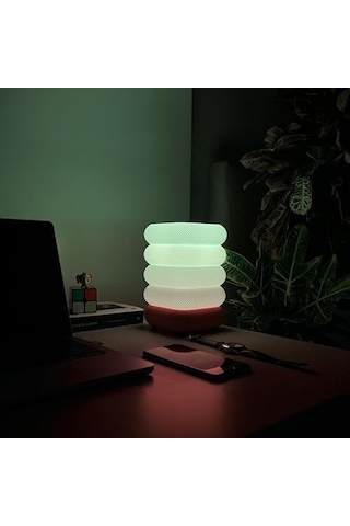 Zen Dalga Rgb Masa Lambası Wifi Akıllı Gece Lambası, Sesli Komut, 16 Milyon Renk E27 Led, Akıllı Ampul Dahil, Yatak Odası Salon Dekoratif Ambiyans Aydınlatma Diğer