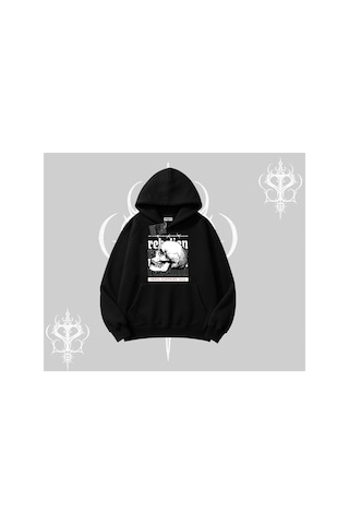 Tarzsokak Kapşonlu Sweatshirt Rebellion Skull Underground Street Legacy Siyah