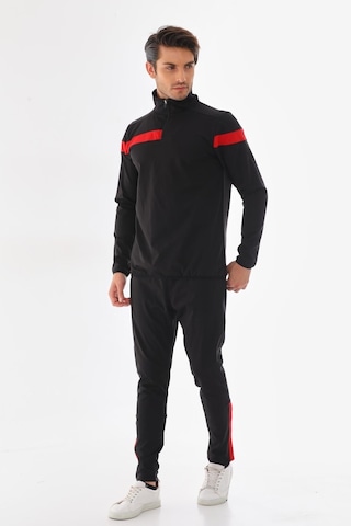 K18 Siyah-kırmızı Antrenman Eşofman Takımı K0156 Siyah