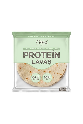 Clean Powders Yüksek Proteinli Tortilla Lavaşı 6'lı 420 Gr - Aromasız
