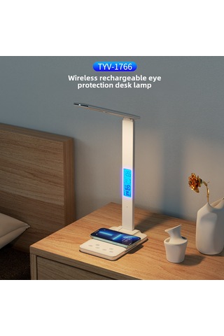 Yunboo Öğrenci Odası Okuma Lambası: Çevirilebilir, Kablosuz Şarj, Göz Korumalı Led, Akıllı Dokunmatik Kontrol - Beyaz Prize Bağlı Diğer