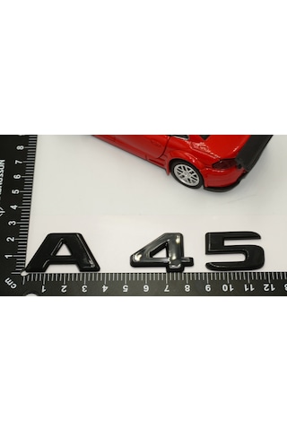 A 45 Bagaj Parlak Siyah ABS 3M 3D Yazı Logo