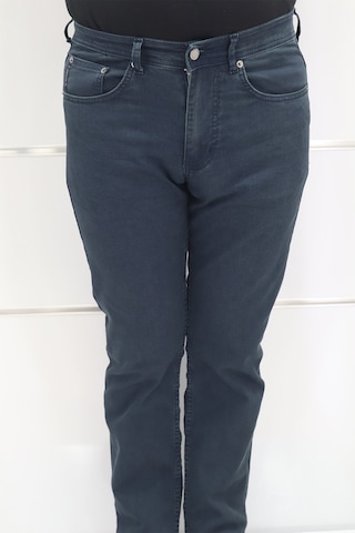 Denim Cartel Dmctekstil Erkek Çizgili Yüksek Bel Rahat Kesim Boru Paça Jean Pantolon Yeşil