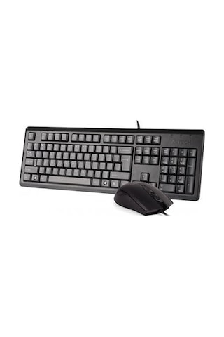 A4 Tech Kr-9276, Siyah, Usb Kablolu, Türkçe Q, Multimedya, Klavye Mouse Set