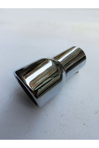 51 Mm. Antipas İç Kaplamalı Önü Kesik Yuvarlak Islık Sesli Sök/tak Vidalı Nikelaj Egzoz Eksoz Ucu